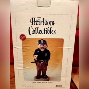 Vintage Zims Heirloom Collectibles, Donut Shop Cop Nut Cracker, 13" Tall *Rare!!